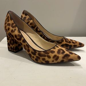 Marc Fisher Leopard Zala Block Point Heels